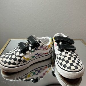 Toddlers Rainbow Checkered Vans